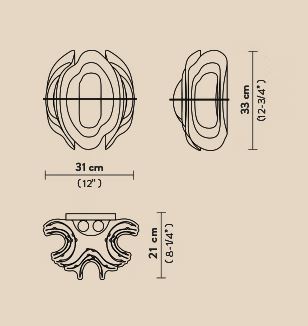Fiordlys Apli̇k 2L Gold Ø31X21Xh33 Cm E14 Led 2X6W