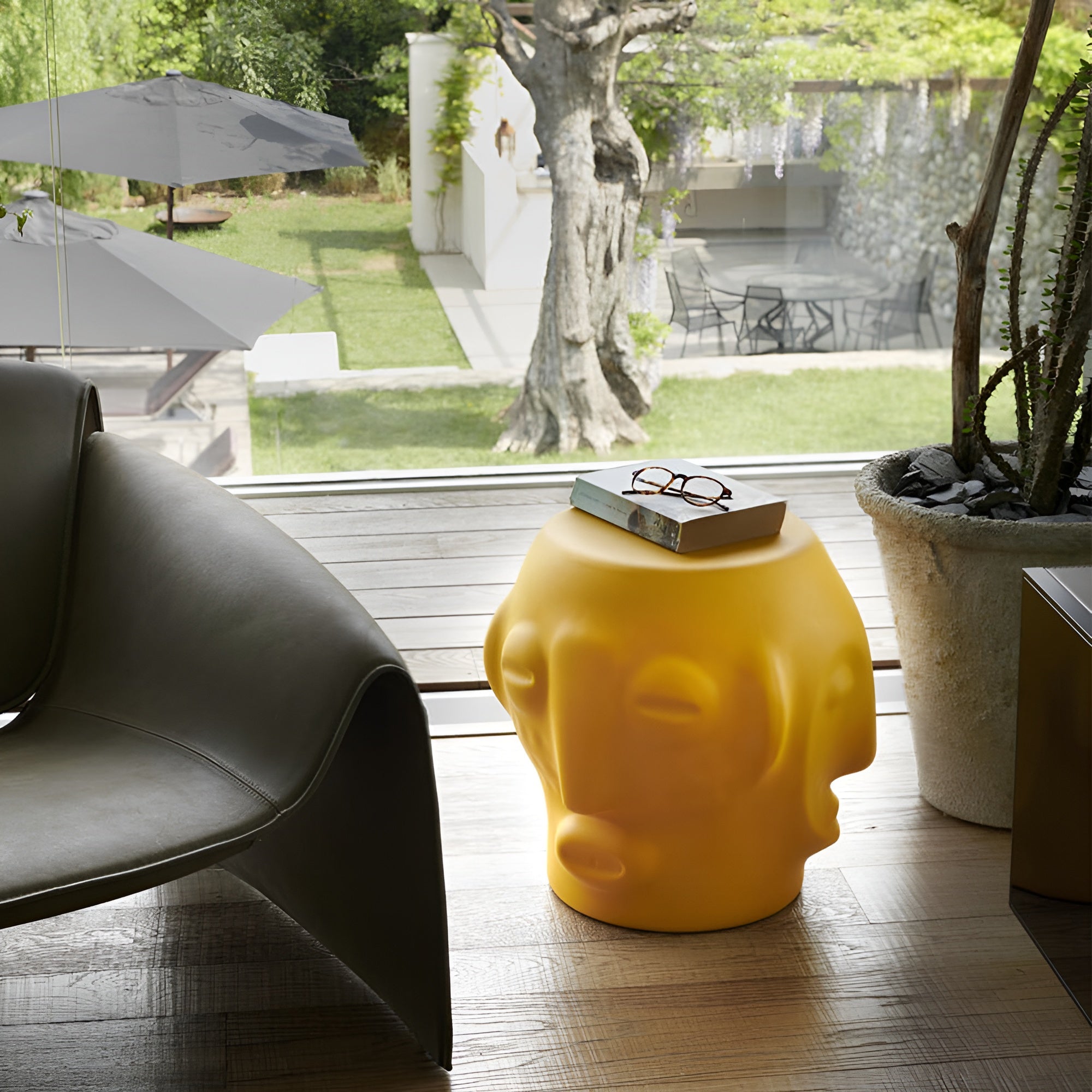 Slide-Threebu Sarı Tabure-Sandalye & Tabure-2-Milagron.com