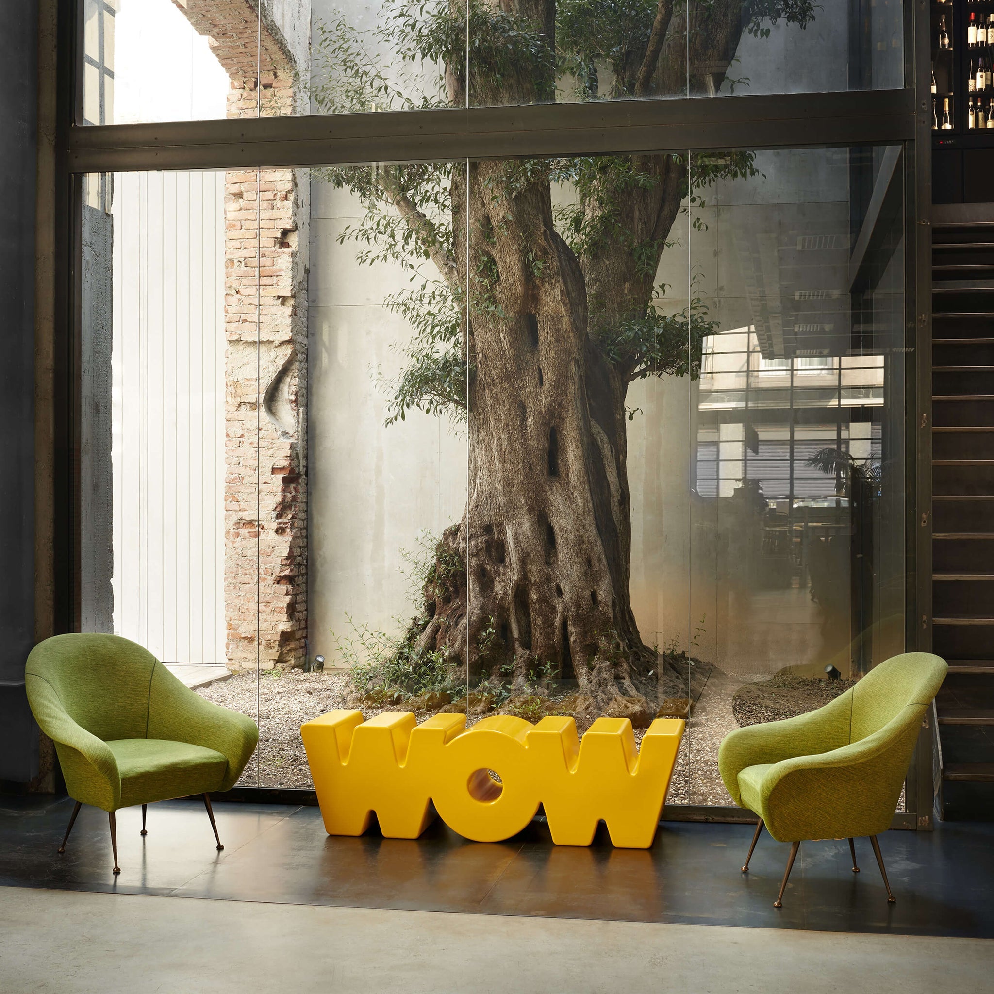 Slide-Wow Sarı Bench-Puf-2-Milagron.com