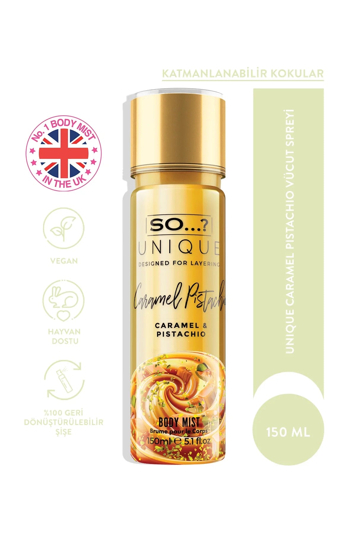 So...? Unique Caramel Pistachio Vücut Spreyi 150 ml