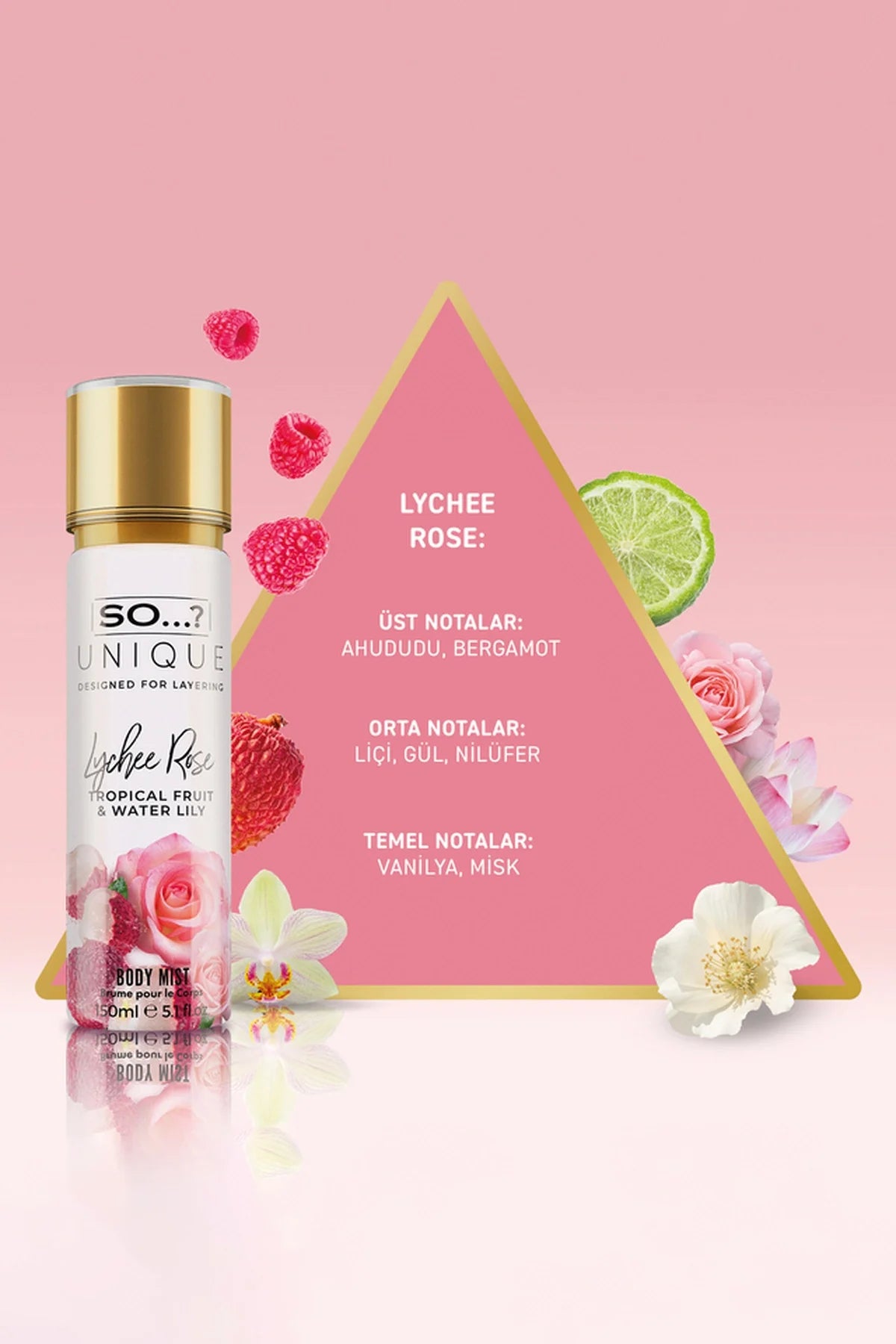So…? Unique Lychee Rose Vücut Spreyi 150 ml