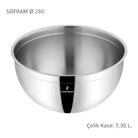 Sofram Çelik Derin Karıştırma Kabı Kase 28 Cm 7,30 Litre Yeni