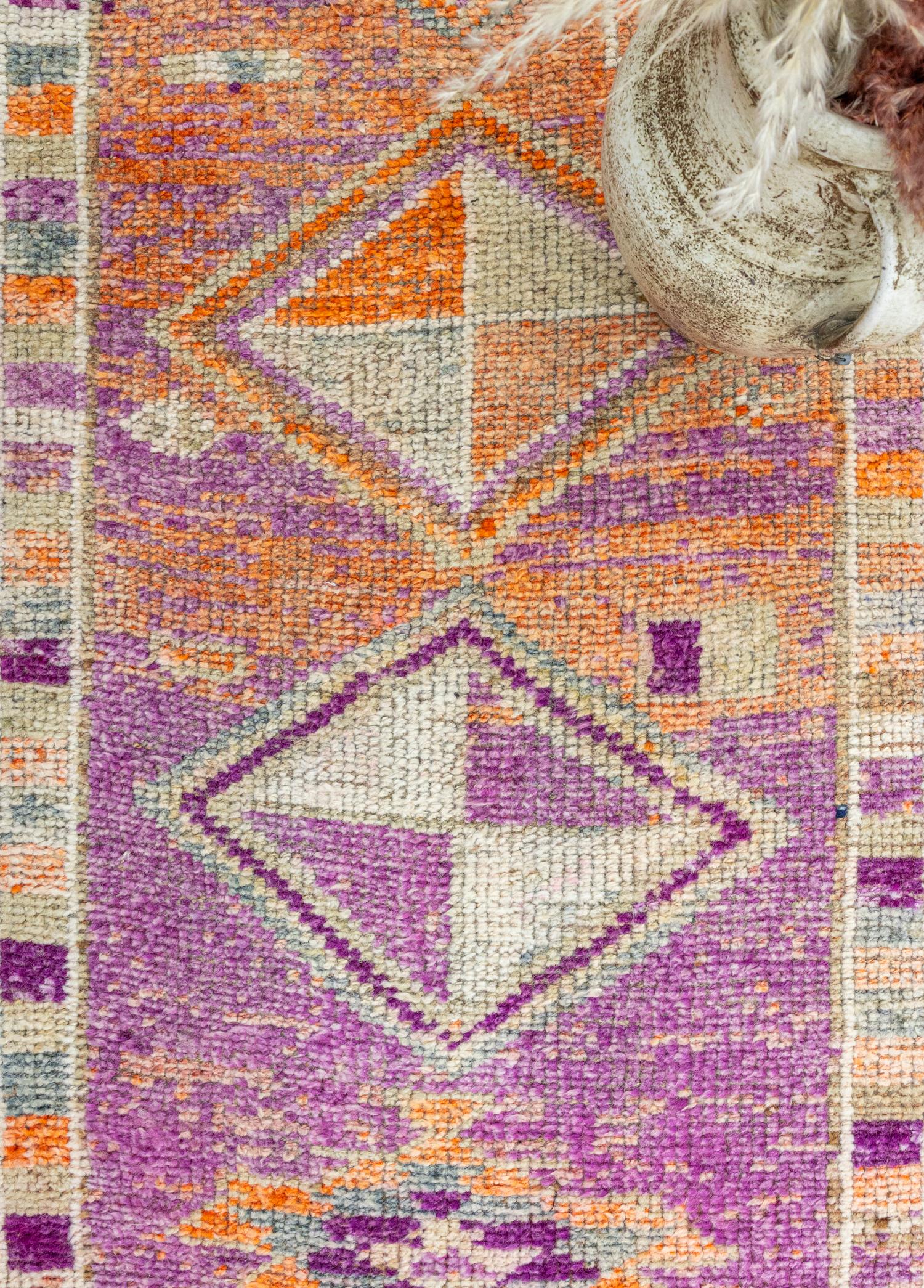 Soho Antiq-Abek Renkli El Dokuma Yün Herki Yolluk 73x318 Cm-Halı-3-Milagron.com