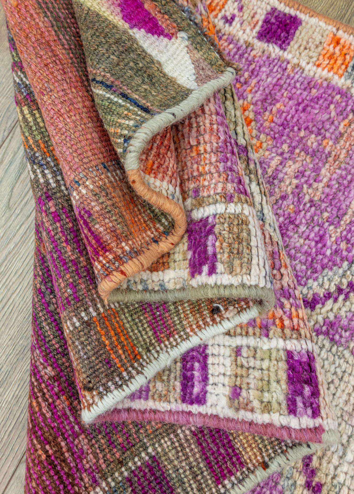 Soho Antiq-Abek Renkli El Dokuma Yün Herki Yolluk 73x318 Cm-Halı-6-Milagron.com