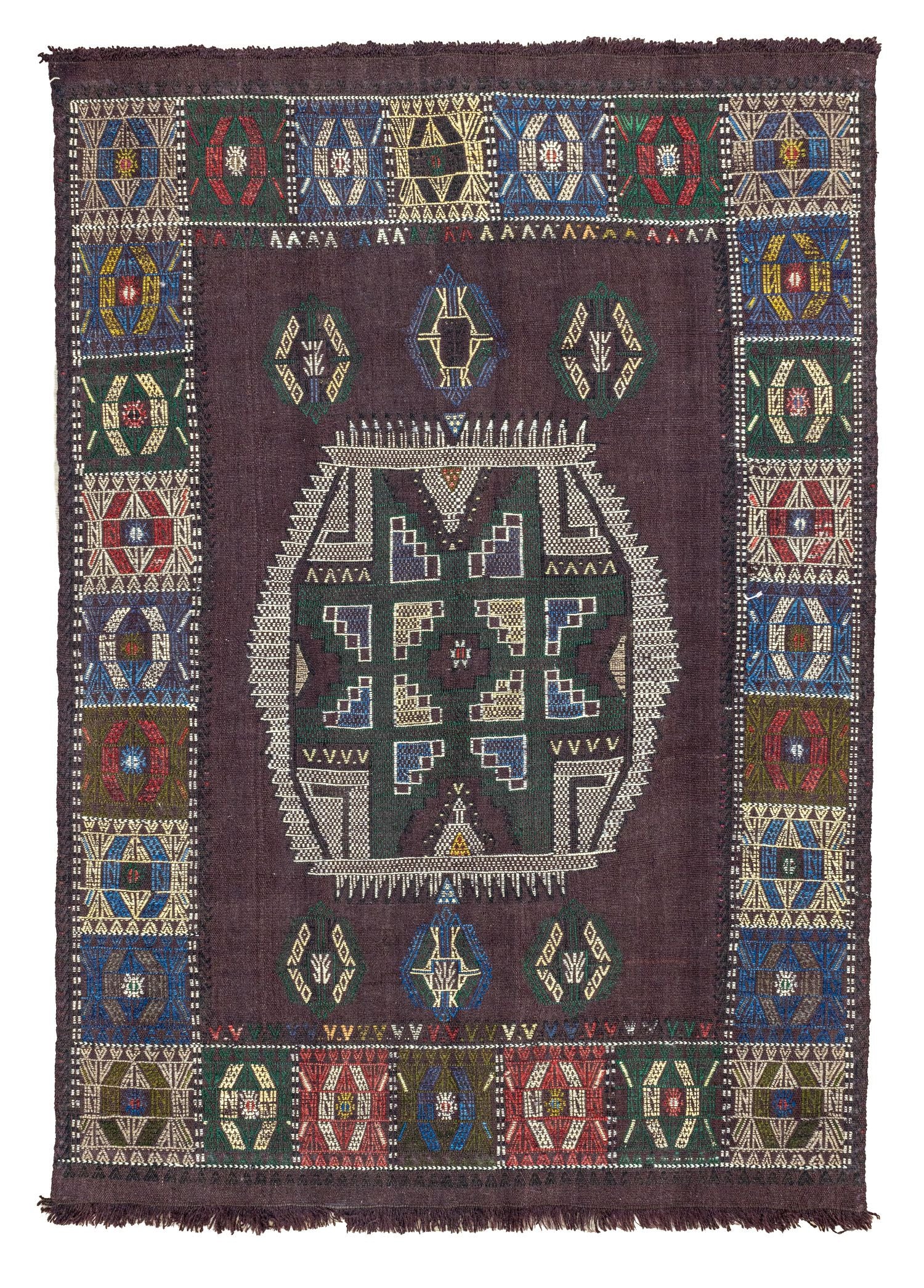 Soho Antiq-Açelya Rustik El Dokuma Cicim Yün Kilim 120x168 Cm-Kilim-1-Milagron.com