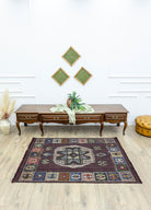 Soho Antiq-Açelya Rustik El Dokuma Cicim Yün Kilim 120x168 Cm-Kilim-2-Milagron.com