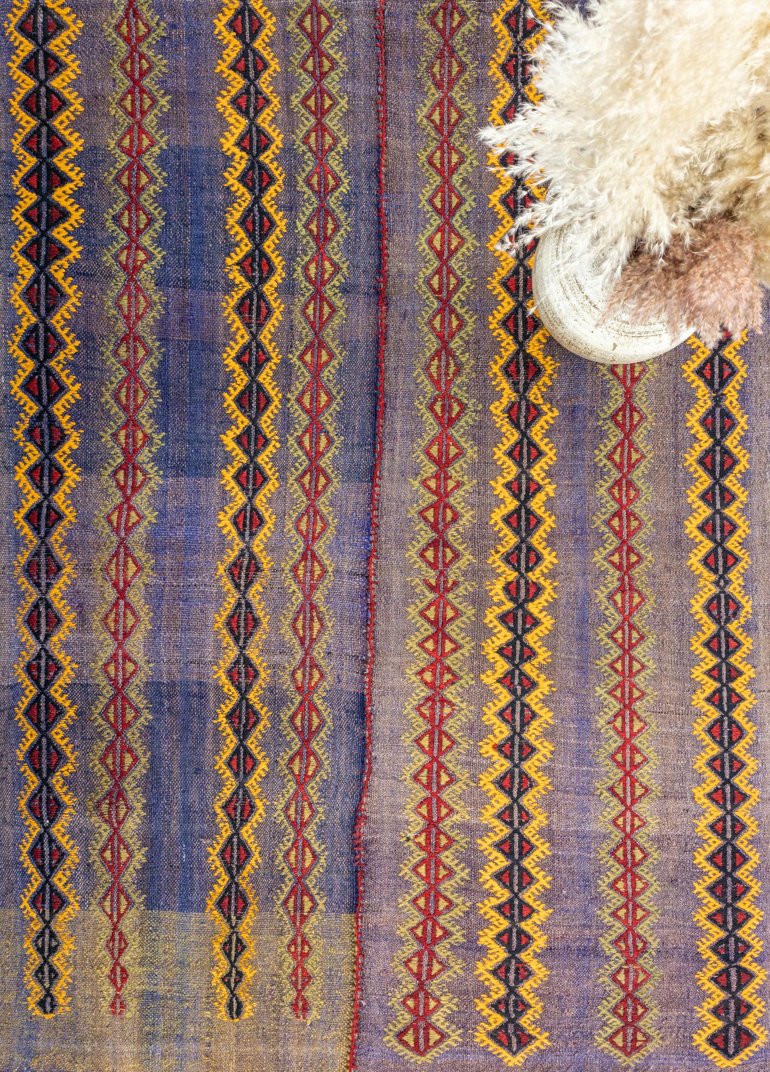 Soho Antiq-Aiden El Dokuma Çift Kanat Yün Cicim Kilim 124x168 Cm-Kilim-3-Milagron.com