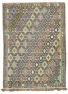 Soho Antiq-Akasya Geometrik Tasarımlı Yün Cicim Kilim 135x186 Cm-Halı-1-Milagron.com