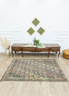 Soho Antiq-Akasya Geometrik Tasarımlı Yün Cicim Kilim 135x186 Cm-Halı-2-Milagron.com