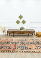 Soho Antiq-Alcea İlkel Desenli Herki Halı Yolluk 150x347 Cm-Halı-2-Milagron.com