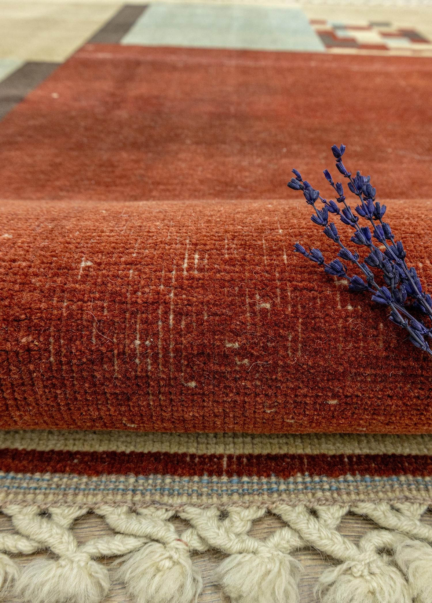 Soho Antiq-Alvand Soyut Tasarımlı El Dokuma Halı 146x188 Cm-Halı-4-Milagron.com