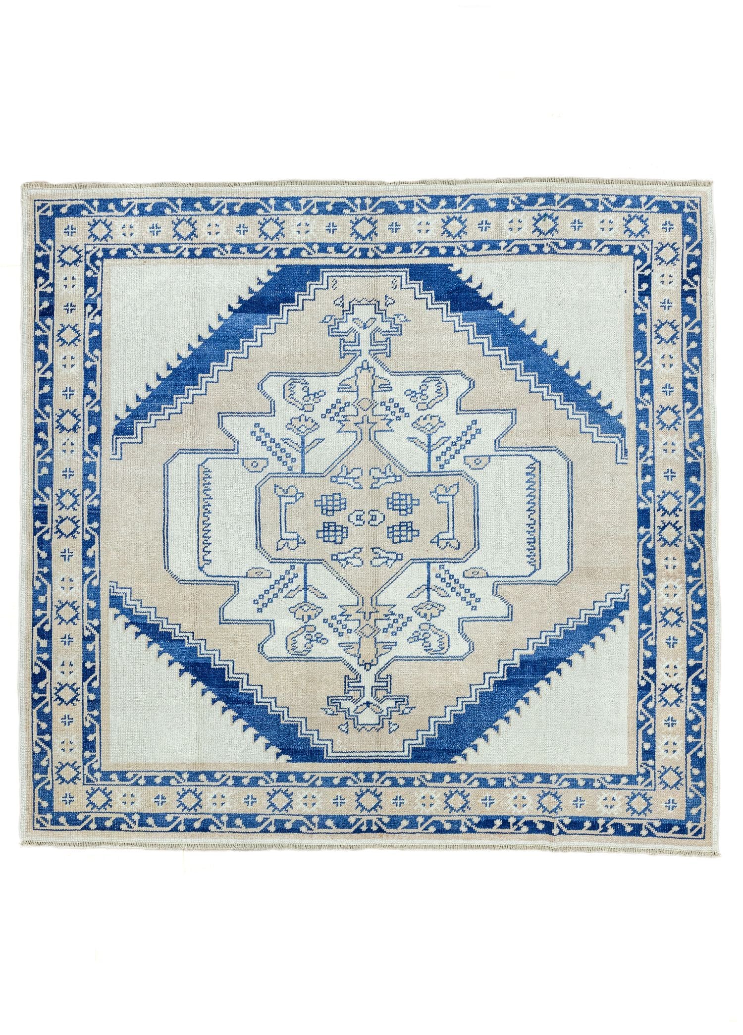 Soho Antiq-Ariet Rustik Tasarımlı El Dokuma Halı 205x193 Cm-Halı-1-Milagron.com