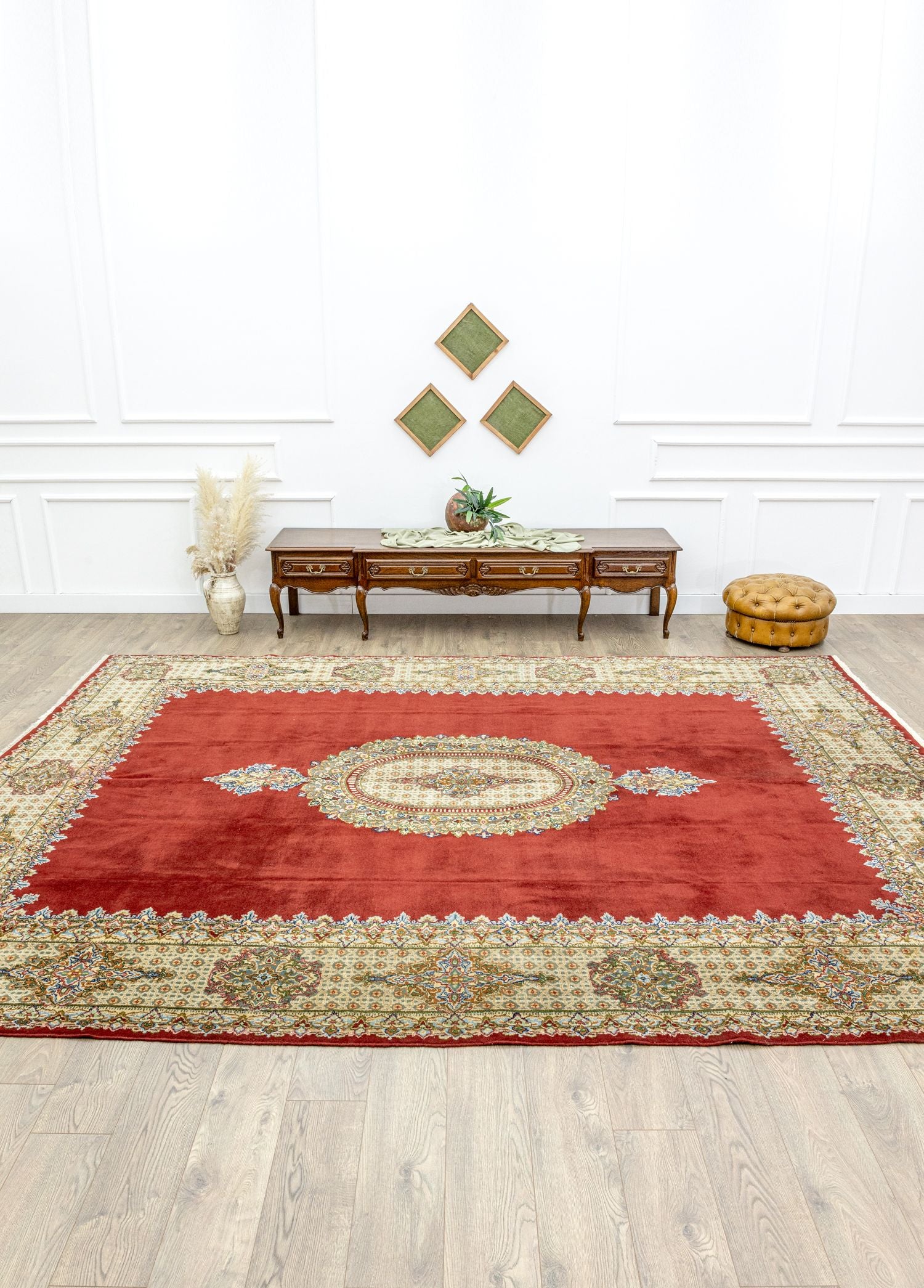 Soho Antiq-Armiya Madalyon Desenli Büyük İran Halısı 304x390 Cm-2-Milagron.com