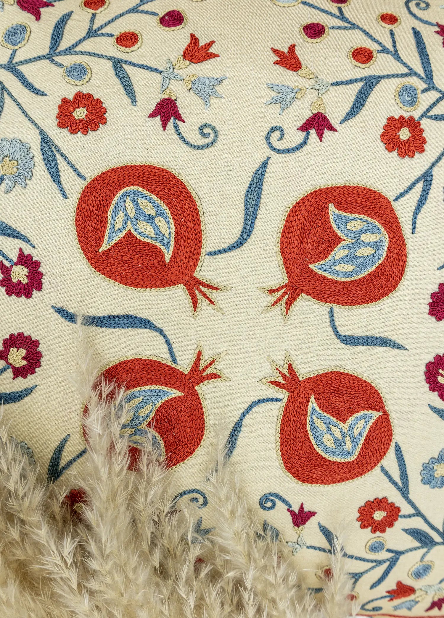 Soho Antiq-Arryn Nar Desenli Kırlent 50x50 Cm-3-Milagron.com