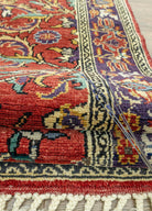 Soho Antiq-Asem çiçekli Kırmızı El Dokuma Halı 120x199 Cm-Halı-5-Milagron.com