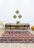 Soho Antiq-Aspar Tülü Kabartmalı El Dokuma Kilim 140x223 Cm-Halı-2-Milagron.com