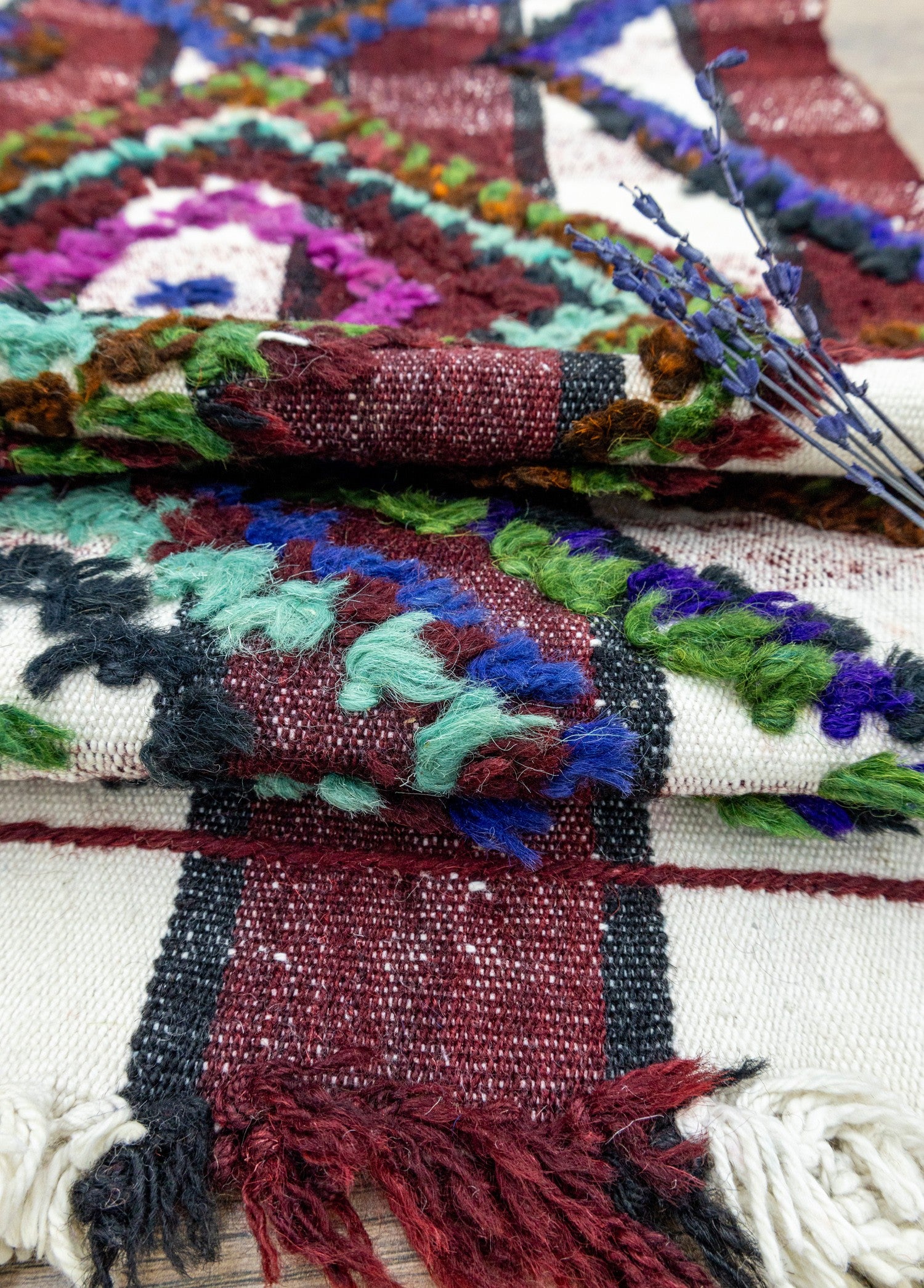 Soho Antiq-Aspar Tülü Kabartmalı El Dokuma Kilim 140x223 Cm-Halı-4-Milagron.com