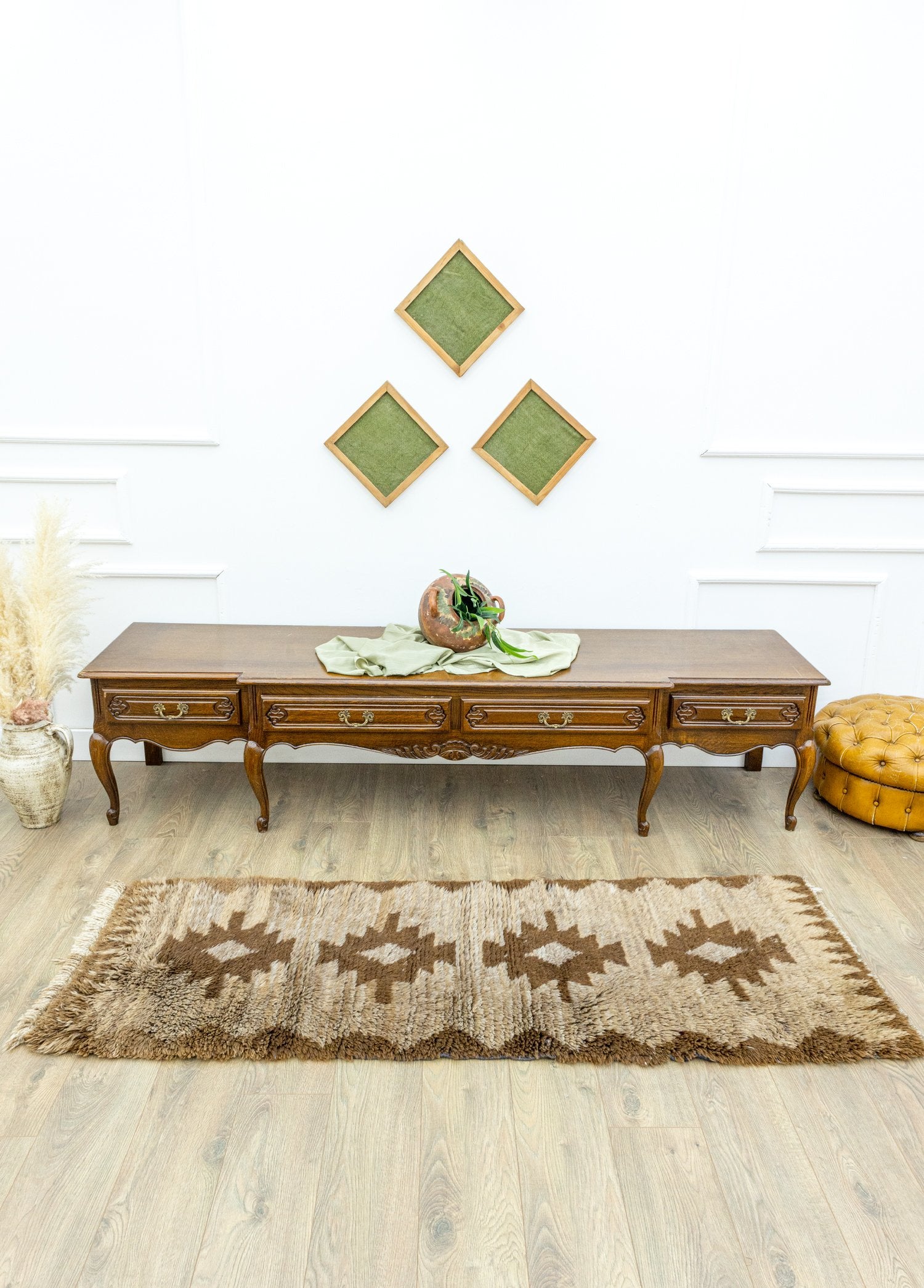 Soho Antiq-Auda El Dokuma Natural Renkli Tülü Yolluk 72x200 Cm-Halı-2-Milagron.com