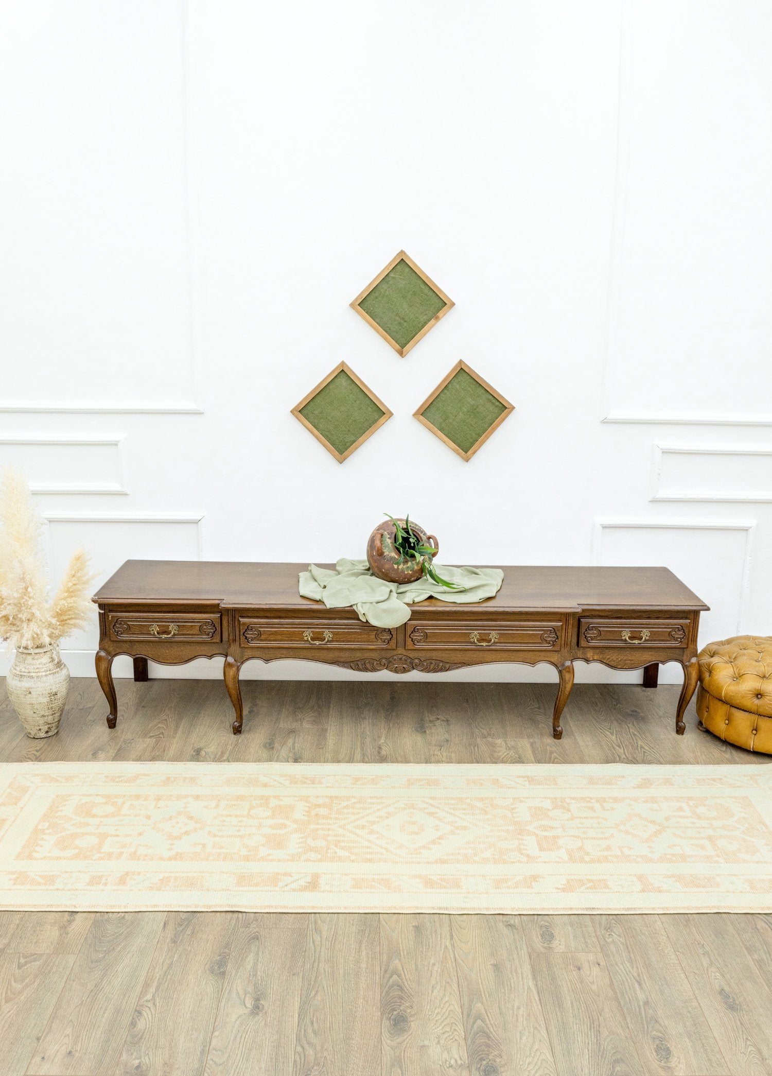 Soho Antiq-Baler Geometrik Desenli El Dokuma Yolluk 84x283 Cm-Halı-2-Milagron.com