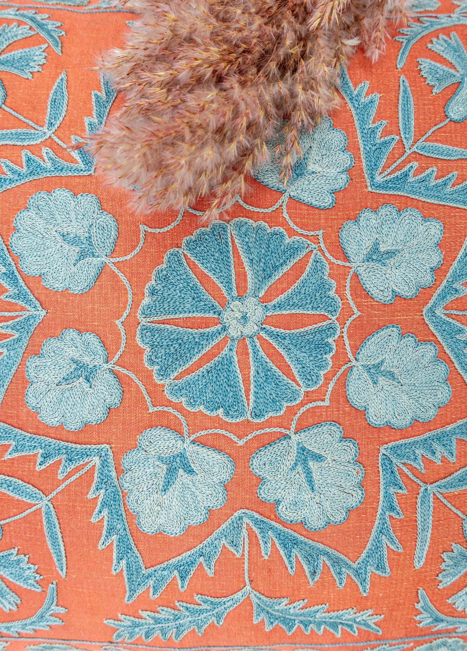 Soho Antiq-Bangu Dekoratif İpek Suzani Kırlent 50x50 Cm-Yastık-3-Milagron.com