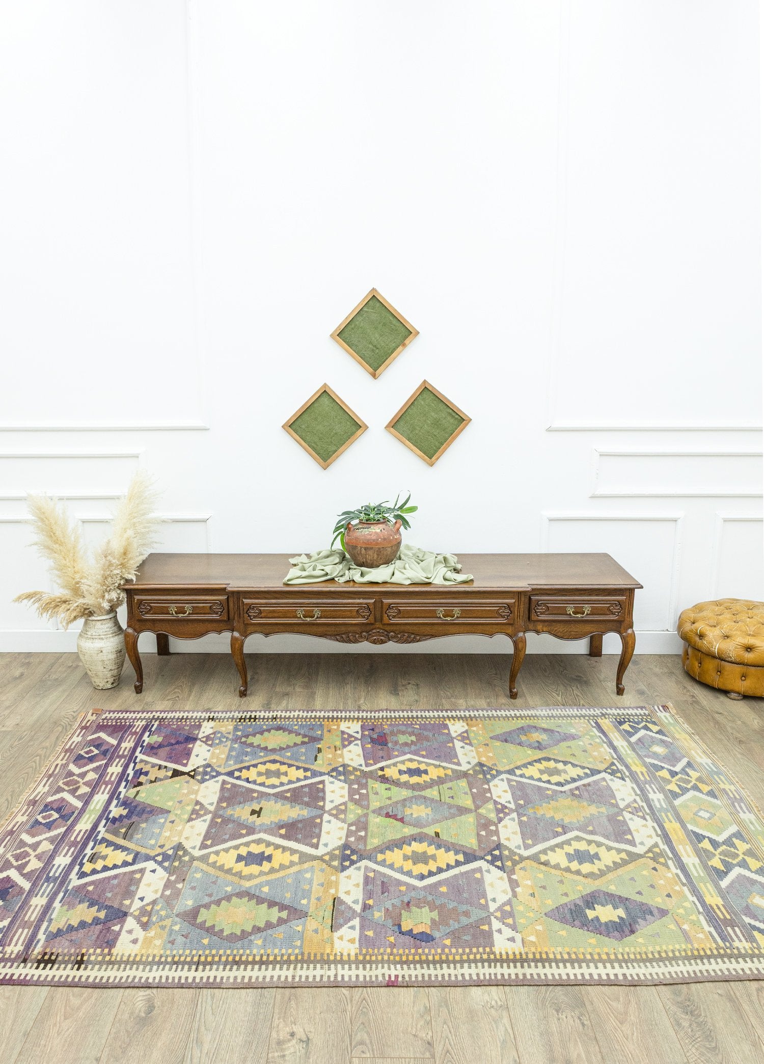Soho Antiq-Barak Pastel Renkli Yün Kilim 156x257 Cm-Kilim-2-Milagron.com