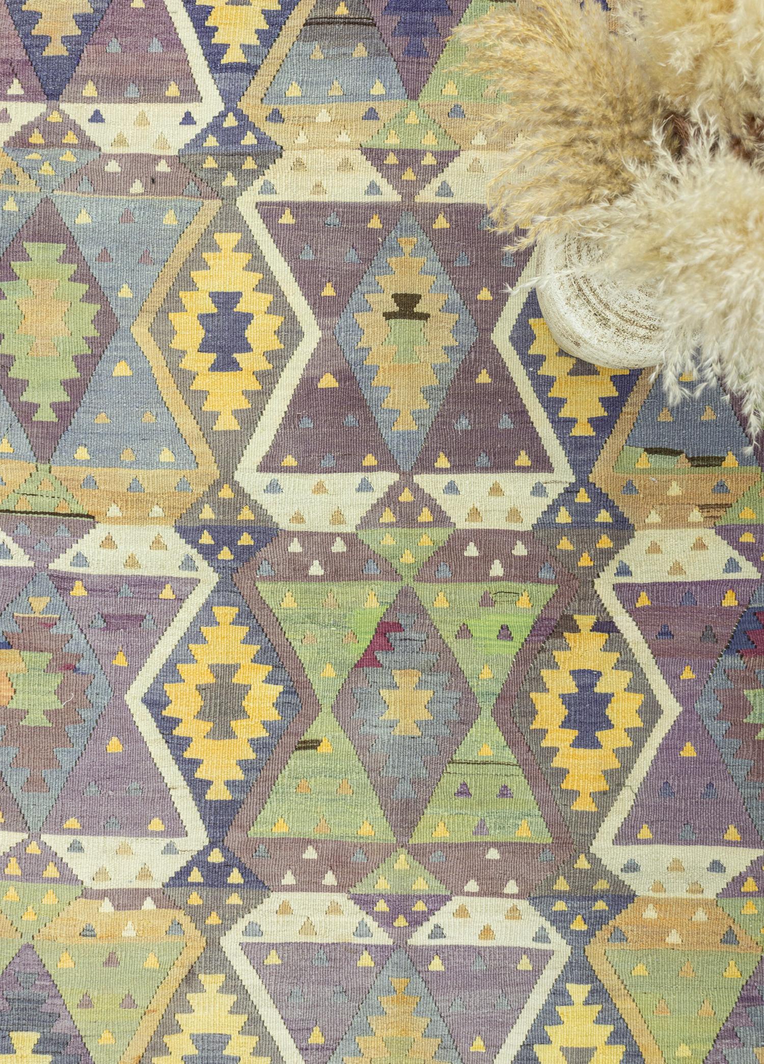 Soho Antiq-Barak Pastel Renkli Yün Kilim 156x257 Cm-Kilim-3-Milagron.com