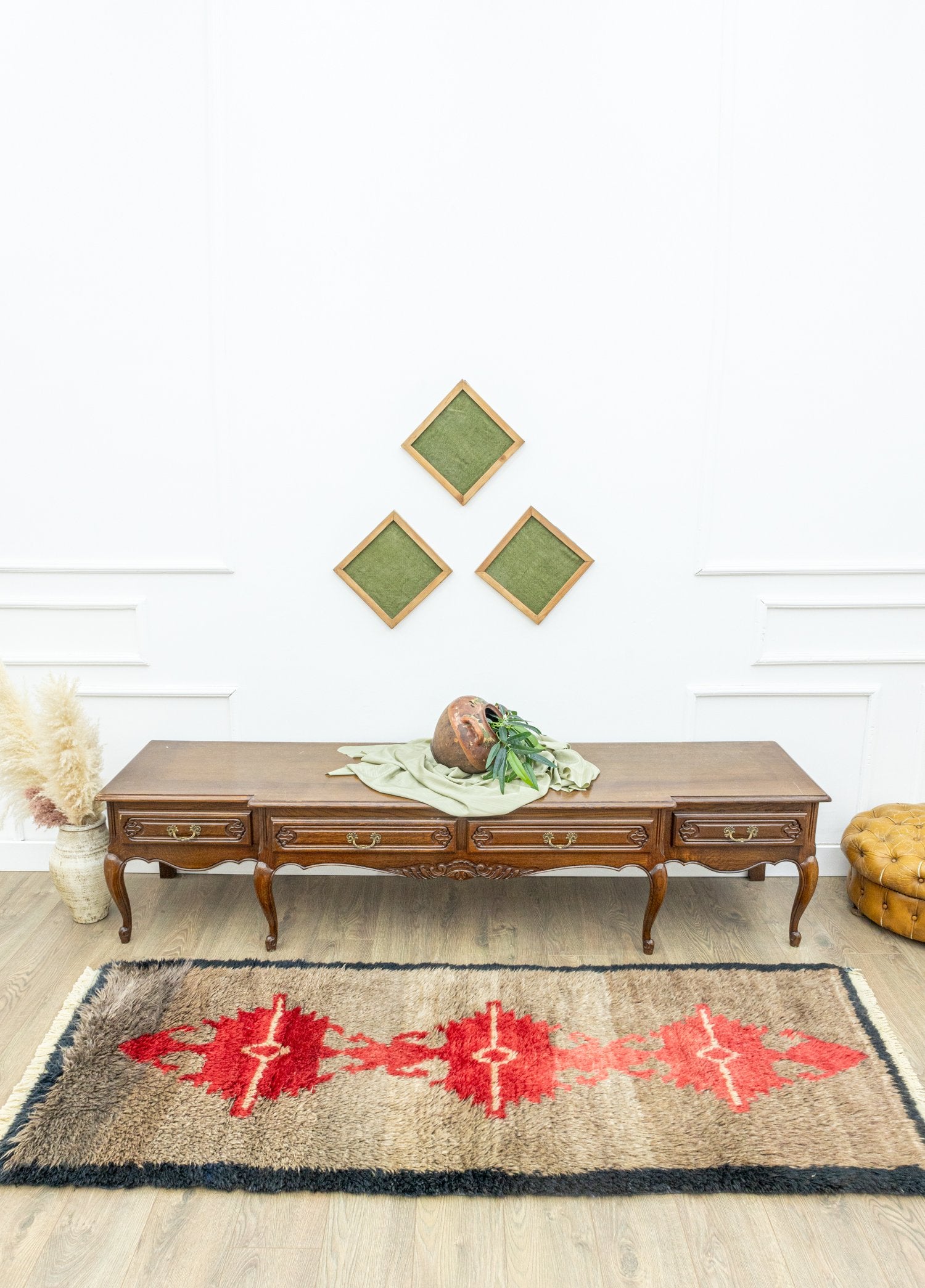 Soho Antiq-Batllo İlkel Tasarımlı Tülü Yolluk 88 x 227 Cm-Halı-2-Milagron.com