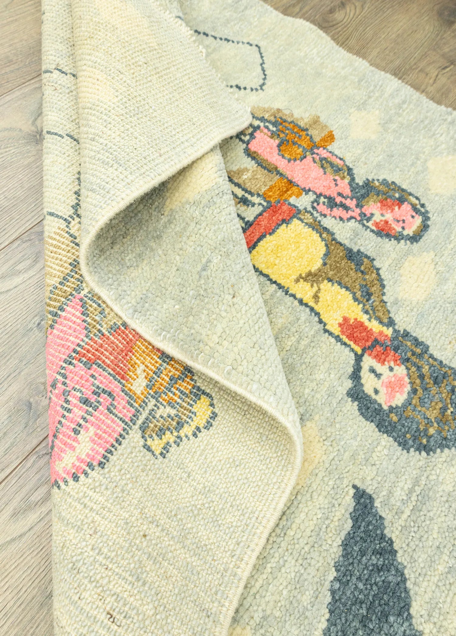 Soho Antiq-Bora Figürlü El Dokuma Uşak Halı 97x140 Cm-6-Milagron.com