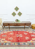 Soho Antiq-Bordeaux çiçekli El Dokuma Yün Halı 198x296 Cm-Halı-2-Milagron.com