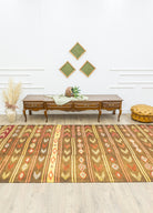 Soho Antiq-Brownish çubuklu üç Kanat Kilim 170x389 Cm-Kilim-2-Milagron.com