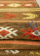 Soho Antiq-Brownish çubuklu üç Kanat Kilim 170x389 Cm-Kilim-4-Milagron.com