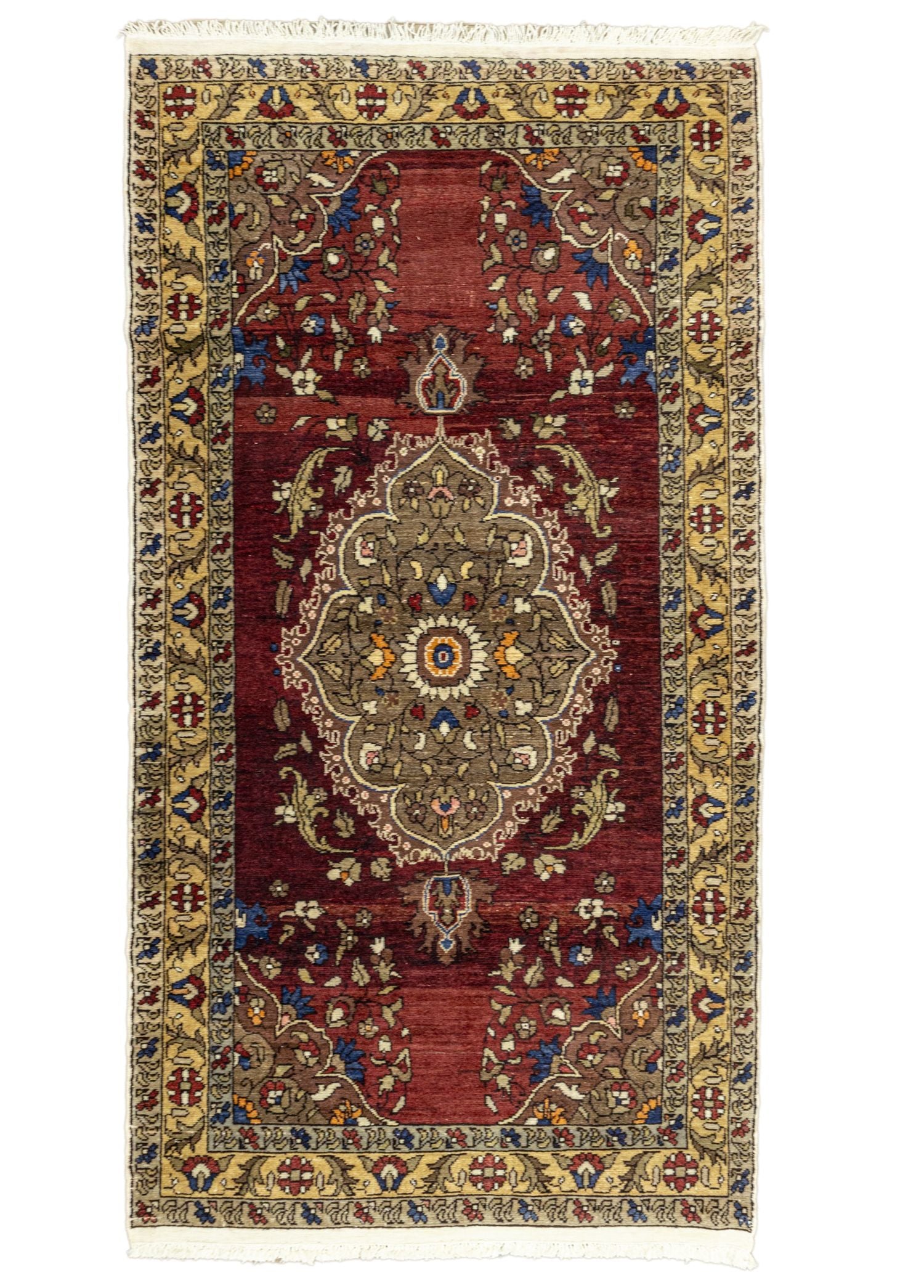 Soho Antiq-Brun Floral Desenli El Dokuma Halı 133x242 Cm-Halı-1-Milagron.com