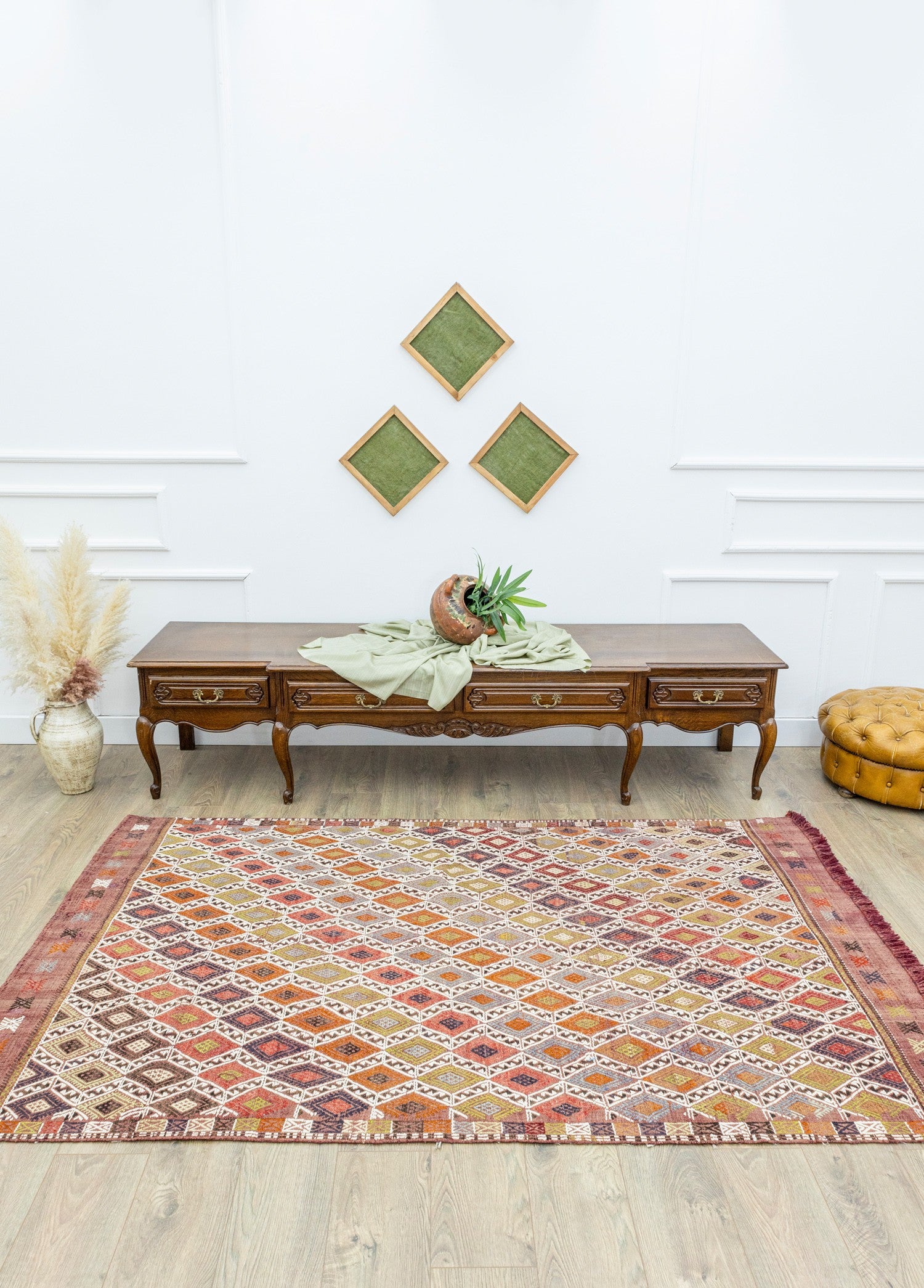Soho Antiq-Cidal Etnik Tasarımlı El Dokuma Kilim 146x235 Cm-Halı-2-Milagron.com