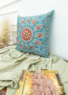 Soho Antiq-Cliff İpek İşlemeli Dekoratif Suzani Yastık 50x50 Cm-Yastık-2-Milagron.com