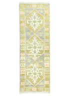 Soho Antiq-Darius El Dokuma Yeşil Yün Yolluk 62x183 Cm-Halı-1-Milagron.com