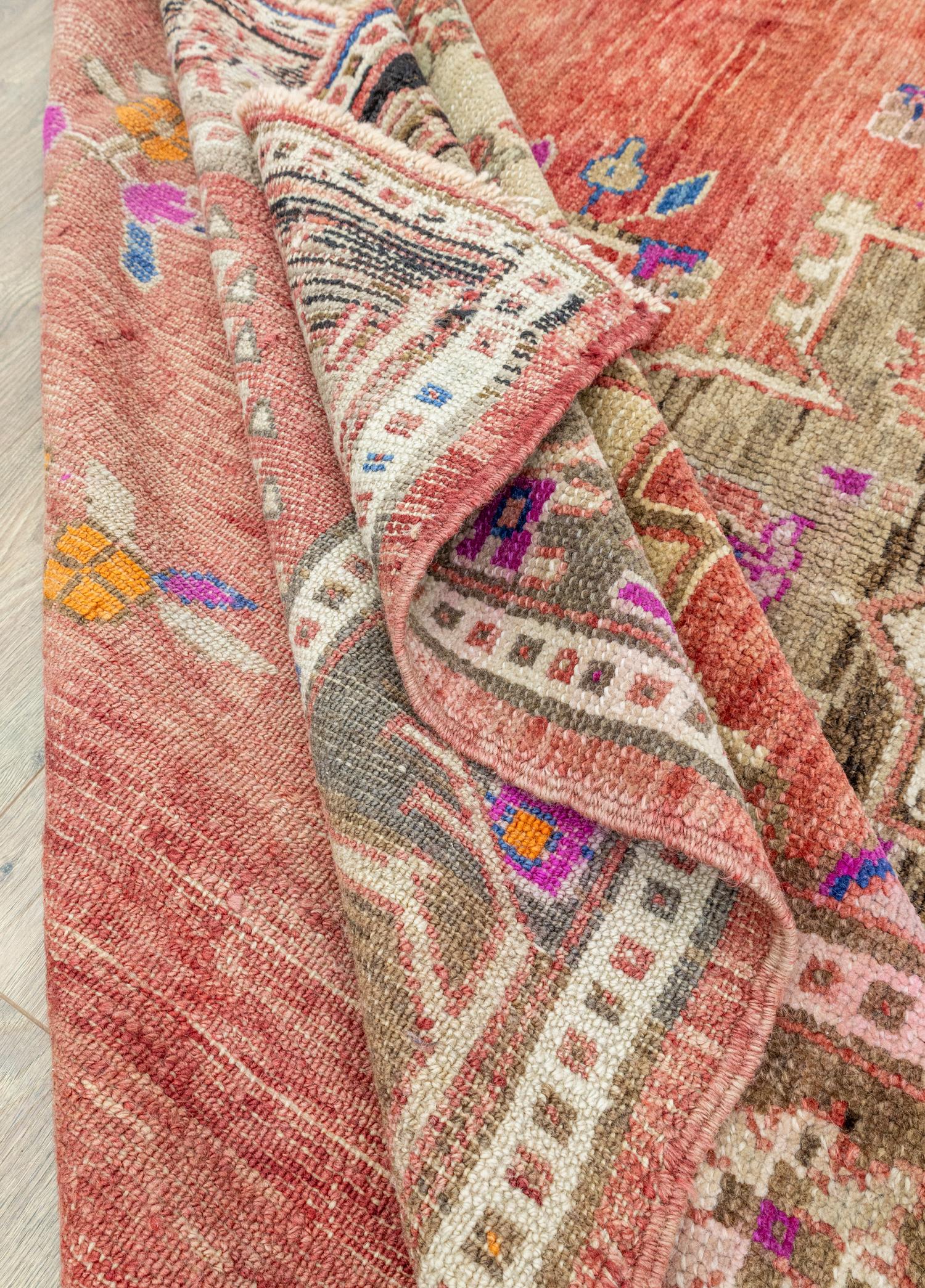 Soho Antiq-Delar El Dokuma Kırmızı Yün Kars Halısı 218x345 Cm-Halı-6-Milagron.com