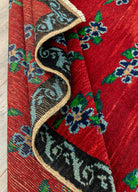 Soho Antiq-Derda çiçek Desenli Kırmızı El Dokuma Halı 122x282 Cm-Halı-7-Milagron.com