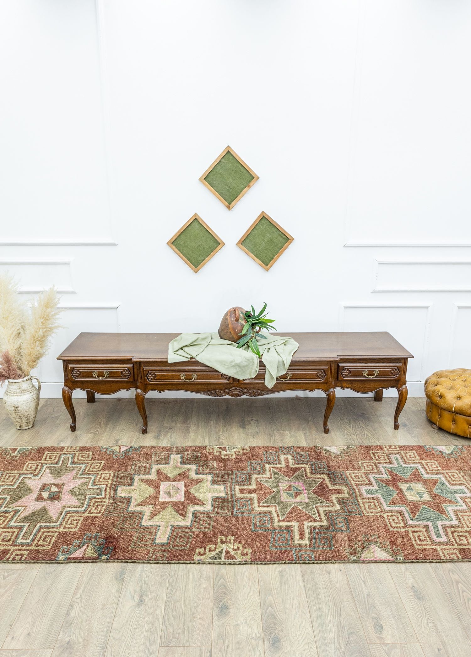 Soho Antiq-Dilemer Geometrik Desenli Herki Yolluk 100x447 Cm-Halı-2-Milagron.com