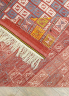 Soho Antiq-Edra Geometrik Desenli Yün Cicim Kilim 152x222 Cm-Halı-7-Milagron.com