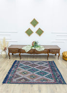 Soho Antiq-Elburz Geometrik Desenli El Dokuma Kilim 128x163 Cm-Halı-2-Milagron.com