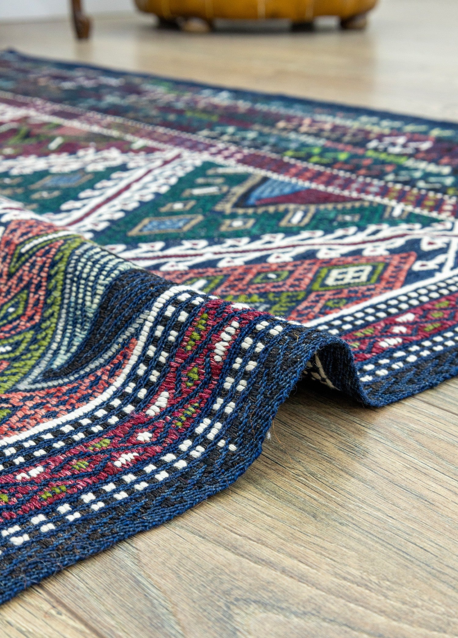 Soho Antiq-Elburz Geometrik Desenli El Dokuma Kilim 128x163 Cm-Halı-5-Milagron.com