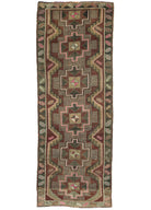 Soho Antiq-Eral Geometrik Desenli Yün Yolluk 160x449 Cm-Halı-1-Milagron.com