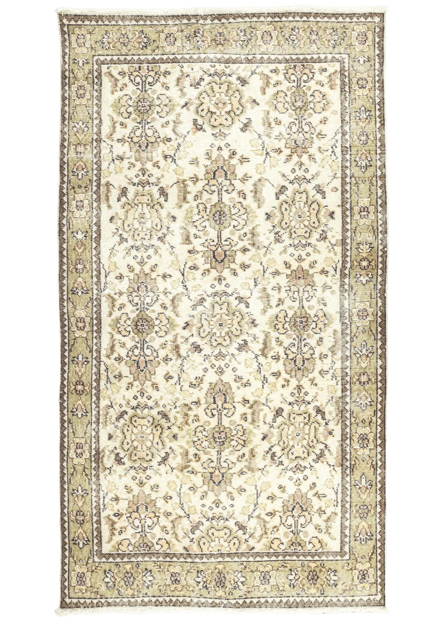 Soho Antiq-Fida Natural El Dokuma Vintage Halı 113x202 Cm-1-Milagron.com