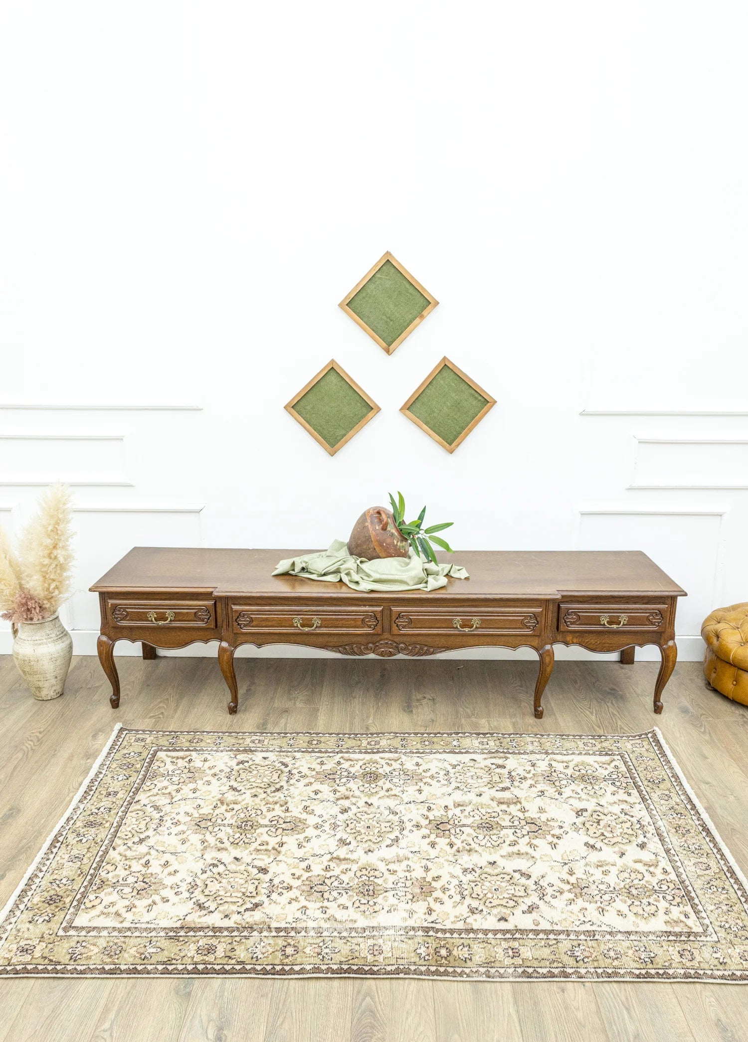 Soho Antiq-Fida Natural El Dokuma Vintage Halı 113x202 Cm-2-Milagron.com