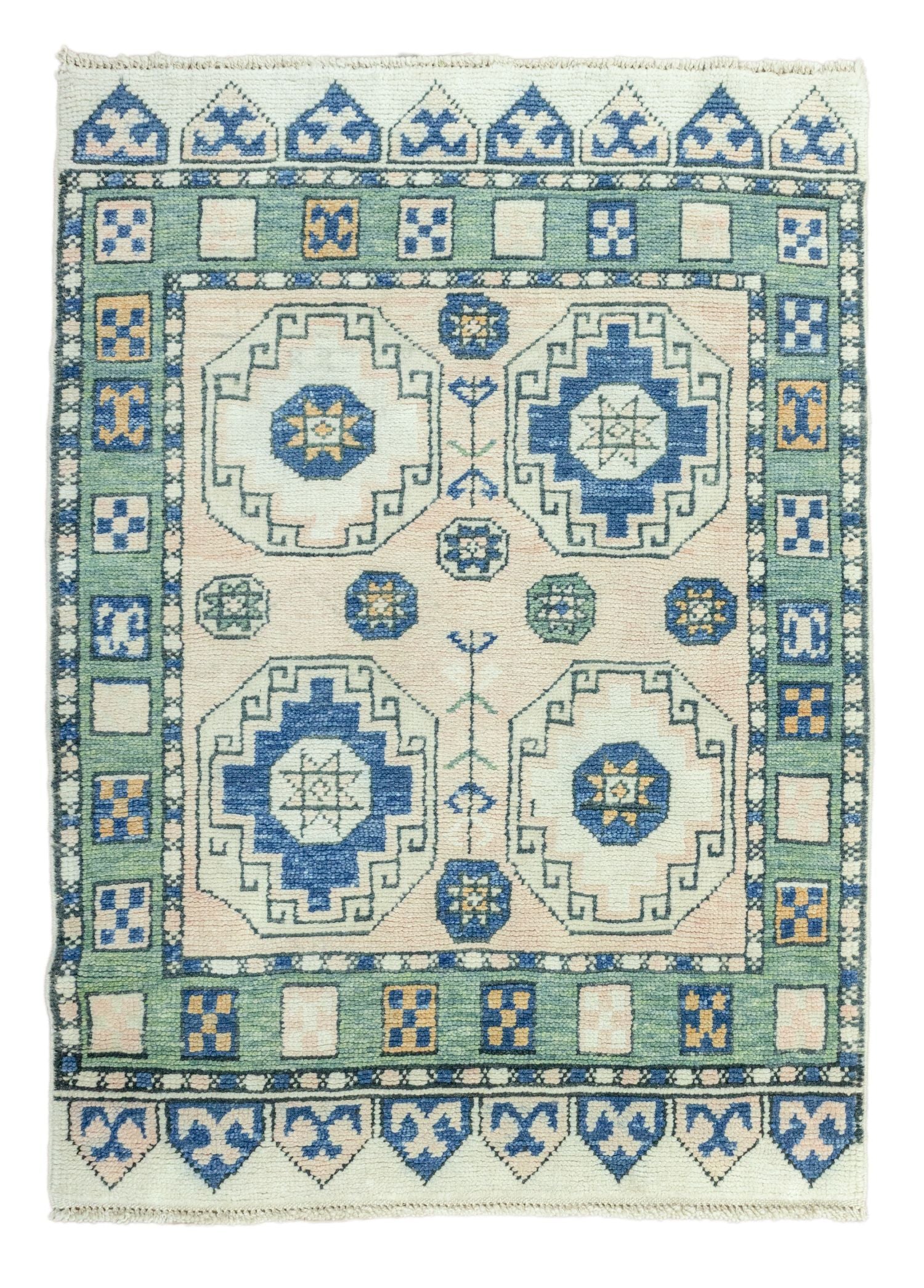 Soho Antiq-Fida Rustik Desenli Yün Halı 108x150 Cm-Halı-1-Milagron.com