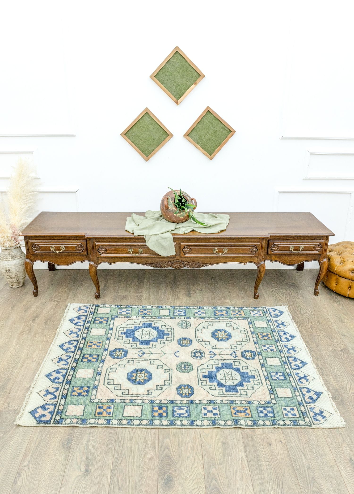 Soho Antiq-Fida Rustik Desenli Yün Halı 108x150 Cm-Halı-2-Milagron.com