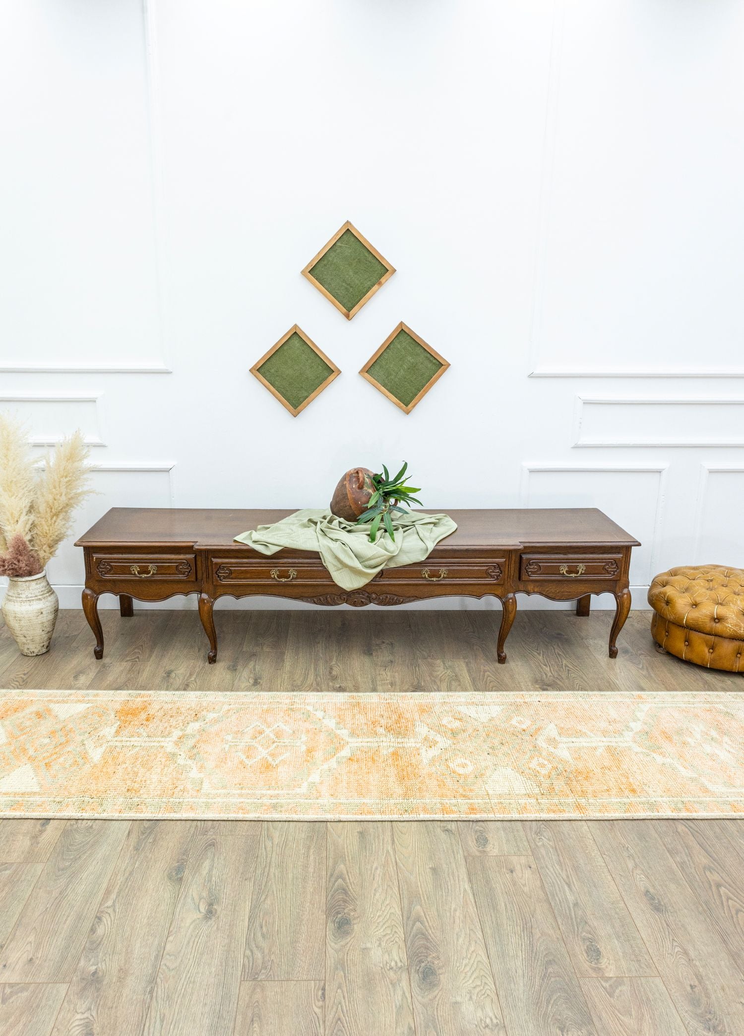 Soho Antiq-Geven Pastel Renkli Yün Herki Yolluk 76x363 Cm-Halı-2-Milagron.com