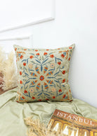 Soho Antiq-Gizel Floral Tasarımlı Kırlent 50x50 Cm-2-Milagron.com