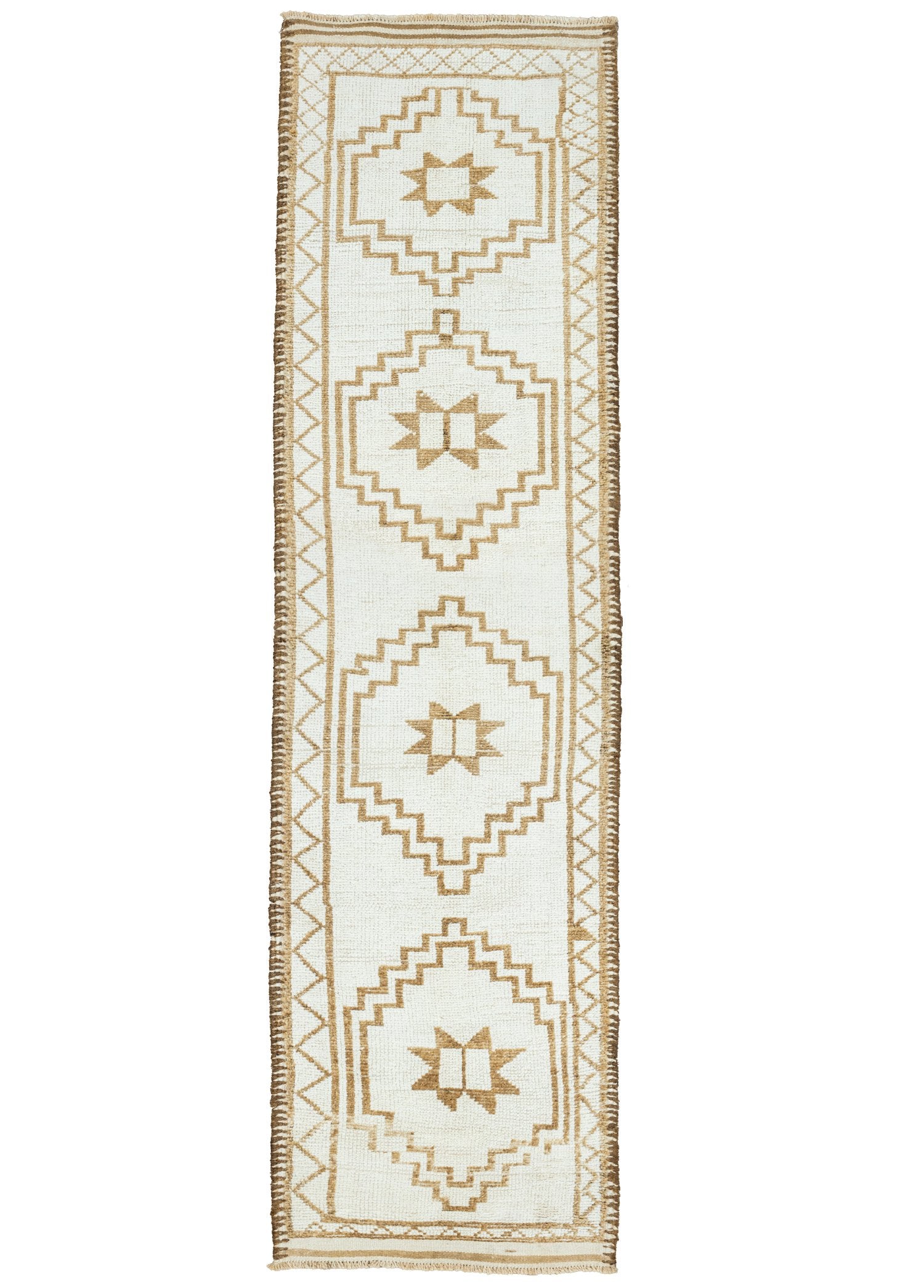 Soho Antiq-Ilgar Natural Renkli El Dokuma Yün Herki Yolluk 91x393 Cm-Halı-1-Milagron.com