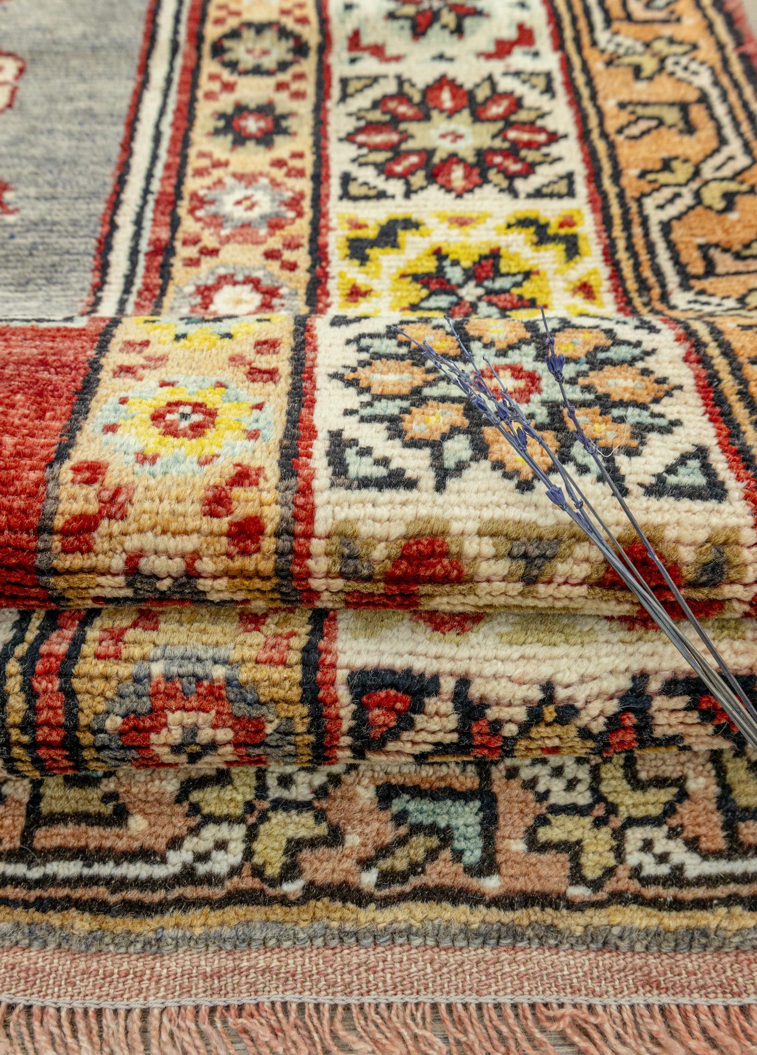 Soho Antiq-Jajil Geometrik Desenli El Dokuma Köy Halısı 158x200 Cm-Halı-5-Milagron.com